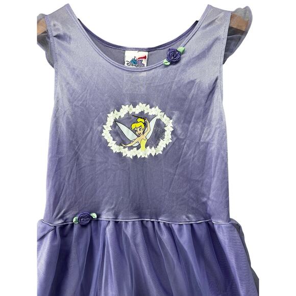 Disneyland Resort Tinker Bell Purple Sheer Dress Girls Size 10 Fairy Costume - Picture 2 of 3